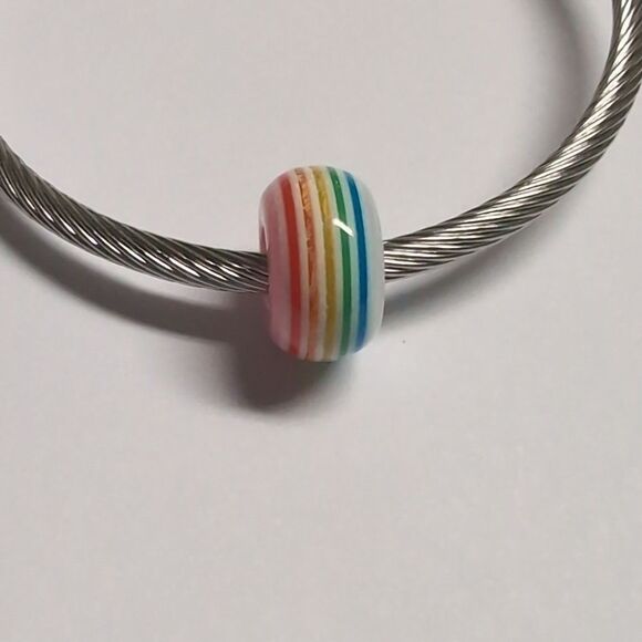 Rainbow Charm for Pandora Style Bracelet - Picture 2 of 4